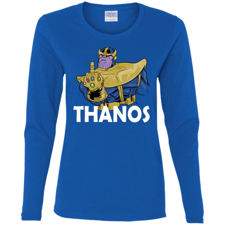 T-Shirts Royal / S Thanos Cash Women's Long Sleeve T-Shirt