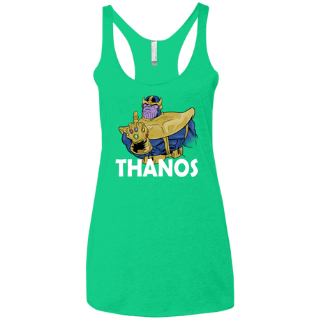 T-Shirts Envy / X-Small Thanos Cash Women's Triblend Racerback Tank