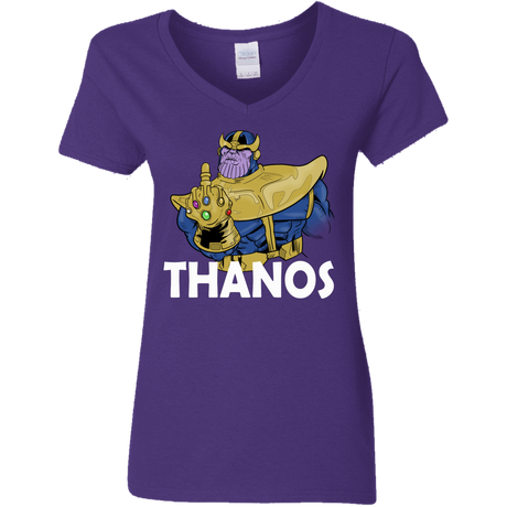 T-Shirts Purple / S Thanos Cash Women's V-Neck T-Shirt