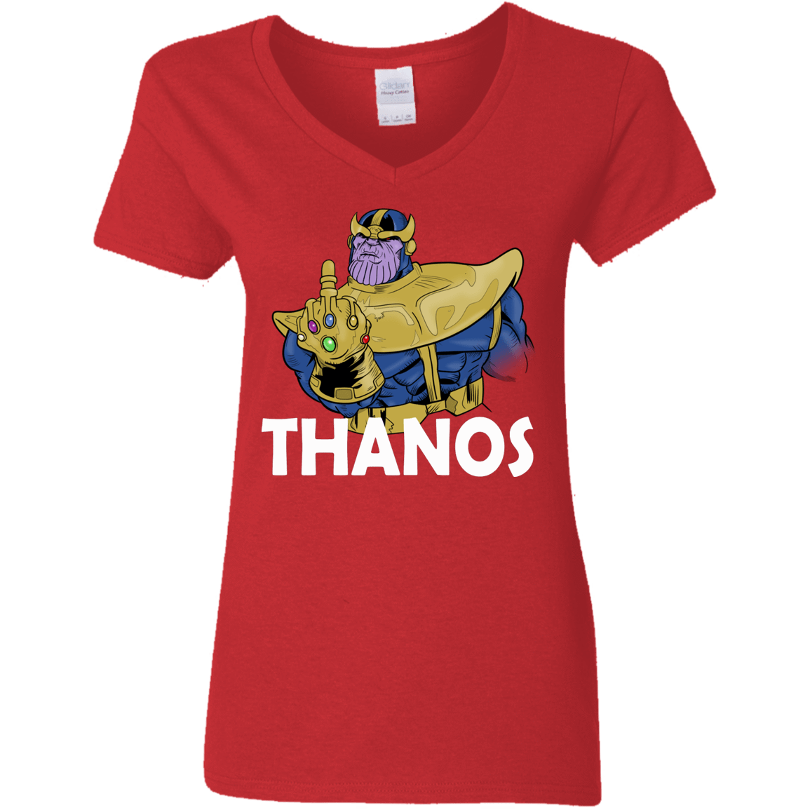 T-Shirts Red / S Thanos Cash Women's V-Neck T-Shirt