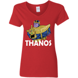 T-Shirts Red / S Thanos Cash Women's V-Neck T-Shirt