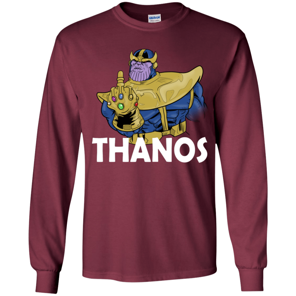 T-Shirts Maroon / YS Thanos Cash Youth Long Sleeve T-Shirt