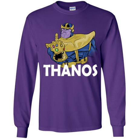 T-Shirts Purple / YS Thanos Cash Youth Long Sleeve T-Shirt