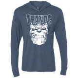 T-Shirts Indigo / X-Small Thanos Danzig Triblend Long Sleeve Hoodie Tee