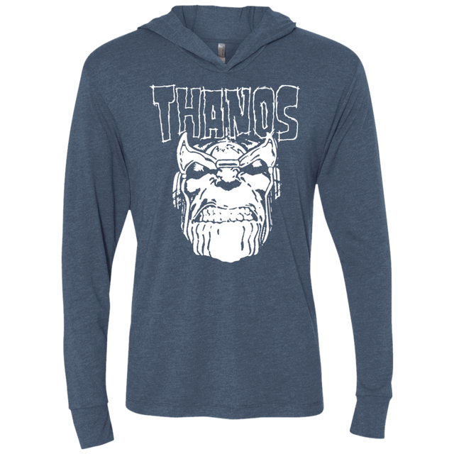 T-Shirts Indigo / X-Small Thanos Danzig Triblend Long Sleeve Hoodie Tee