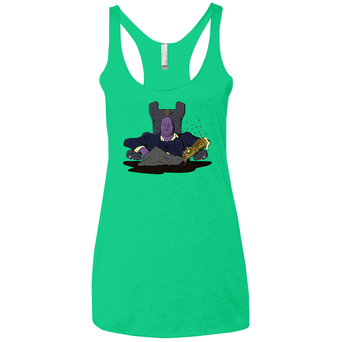 T-Shirts Envy / X-Small Thanos Montana Women's Triblend Racerback Tank