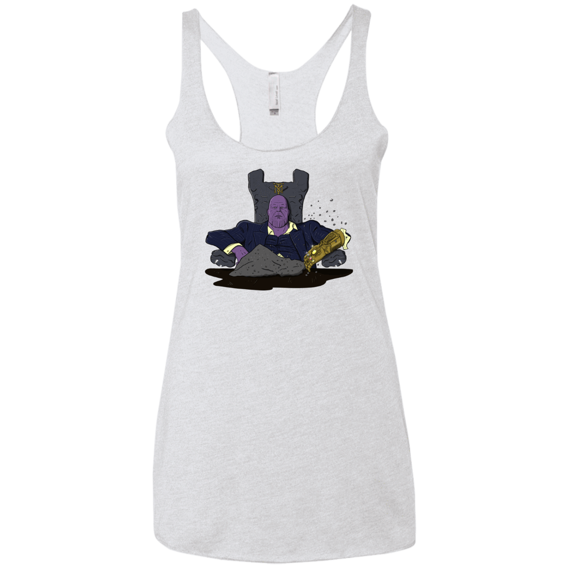 T-Shirts Heather White / X-Small Thanos Montana Women's Triblend Racerback Tank