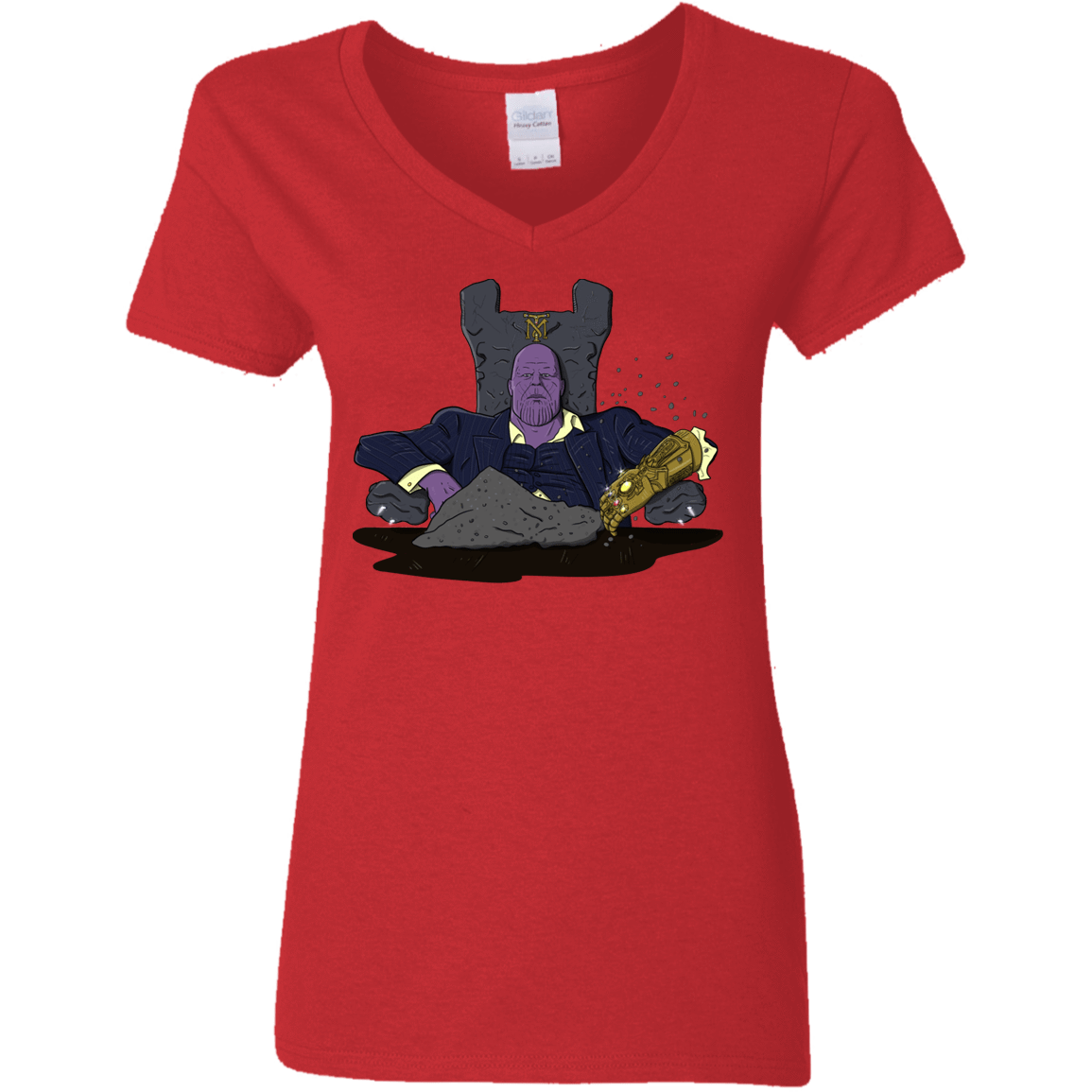 T-Shirts Red / S Thanos Montana Women's V-Neck T-Shirt