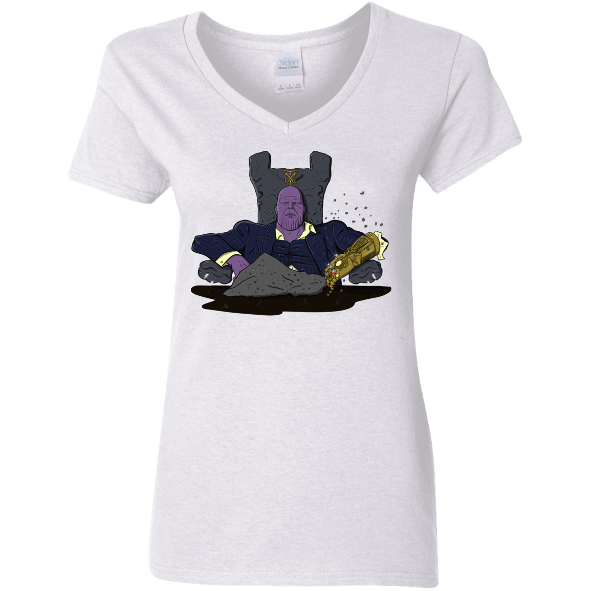 T-Shirts White / S Thanos Montana Women's V-Neck T-Shirt