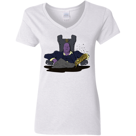 T-Shirts White / S Thanos Montana Women's V-Neck T-Shirt