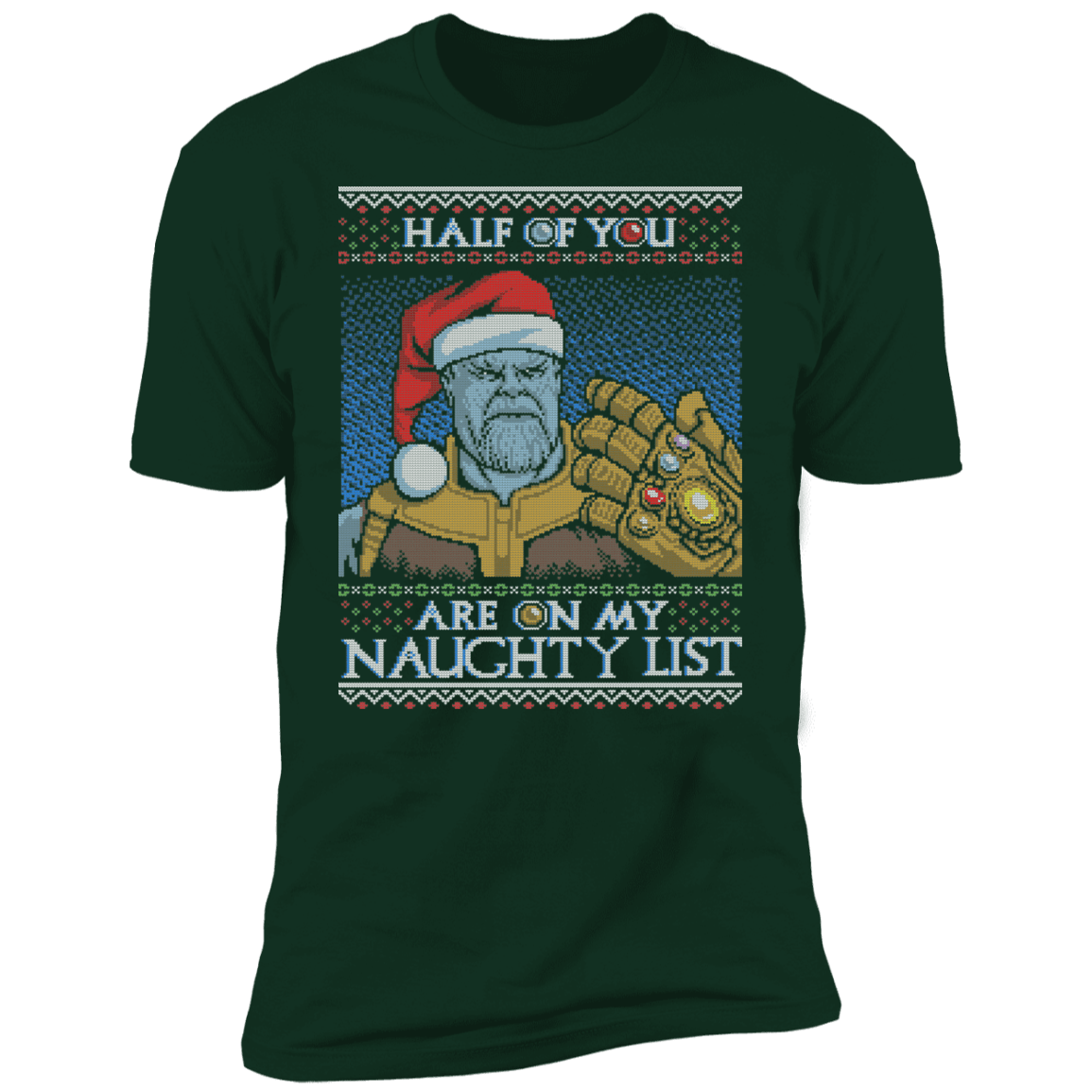 T-Shirts Forest Green / S Thanos Naughty List Men's Premium T-Shirt