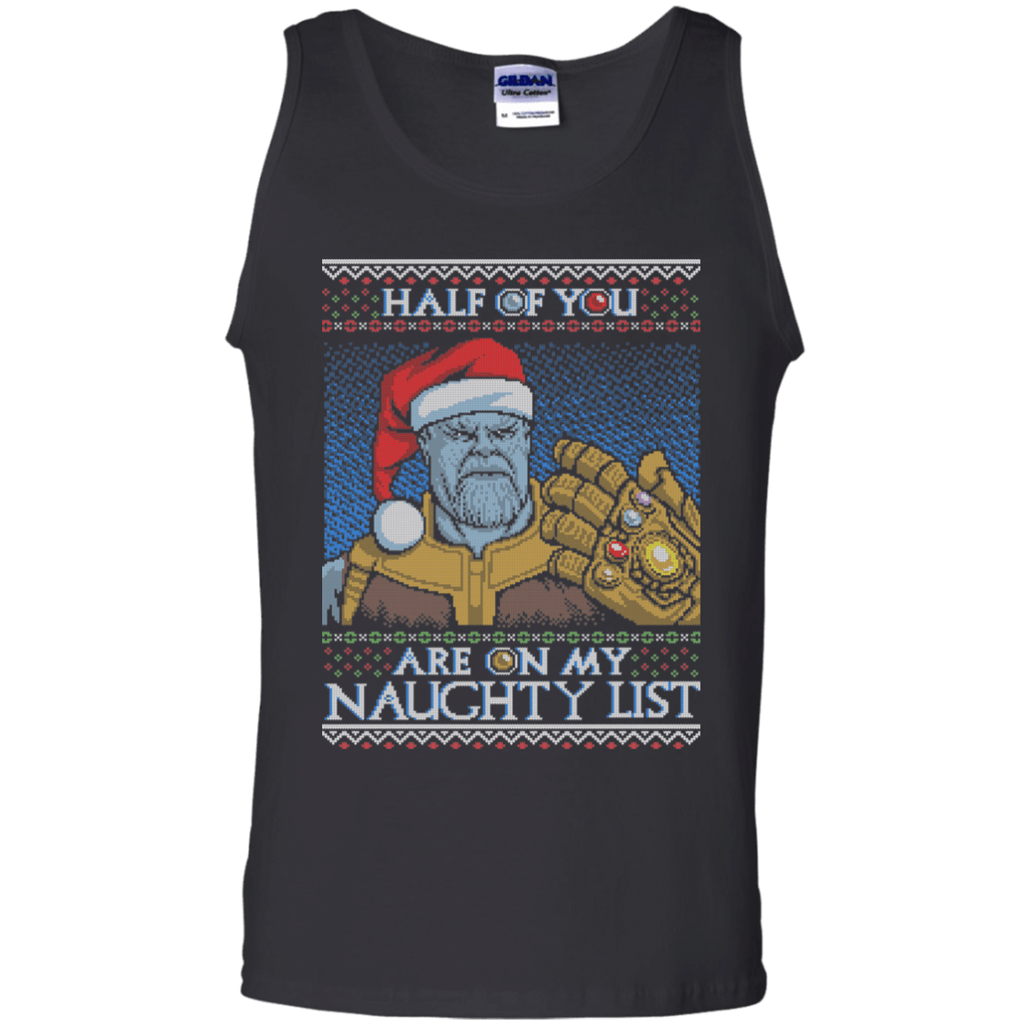 T-Shirts Black / S Thanos Naughty List Men's Tank Top