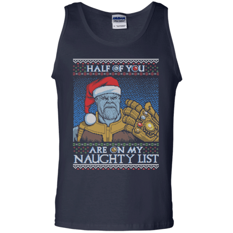 T-Shirts Navy / S Thanos Naughty List Men's Tank Top