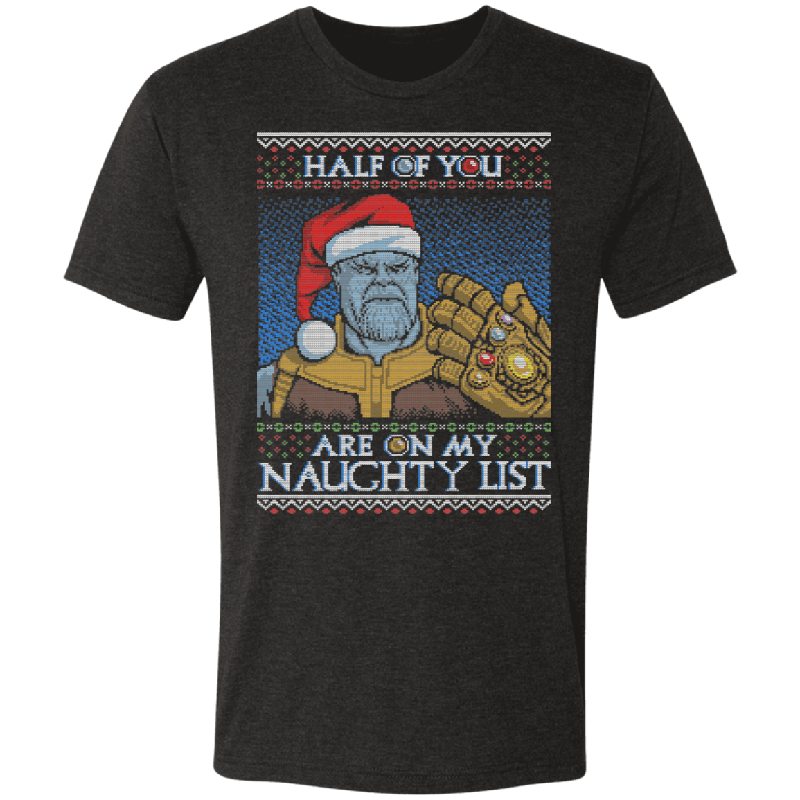 T-Shirts Vintage Black / S Thanos Naughty List Men's Triblend T-Shirt