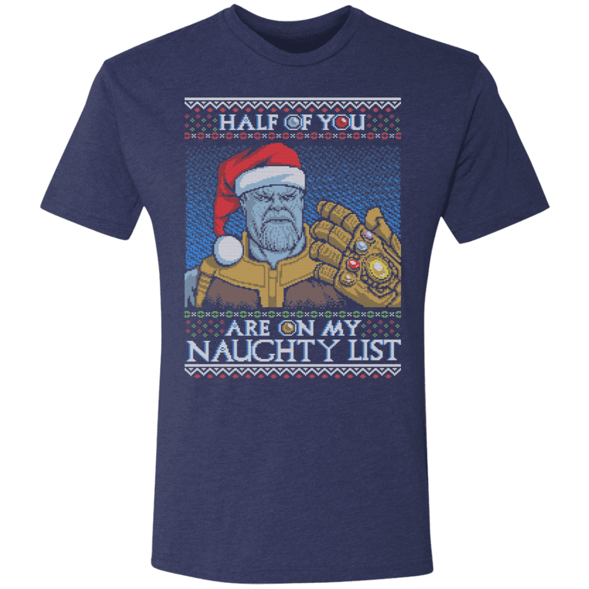 T-Shirts Vintage Navy / S Thanos Naughty List Men's Triblend T-Shirt