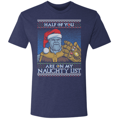 T-Shirts Vintage Navy / S Thanos Naughty List Men's Triblend T-Shirt