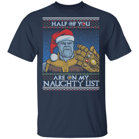 T-Shirts Navy / S Thanos Naughty List T-Shirt