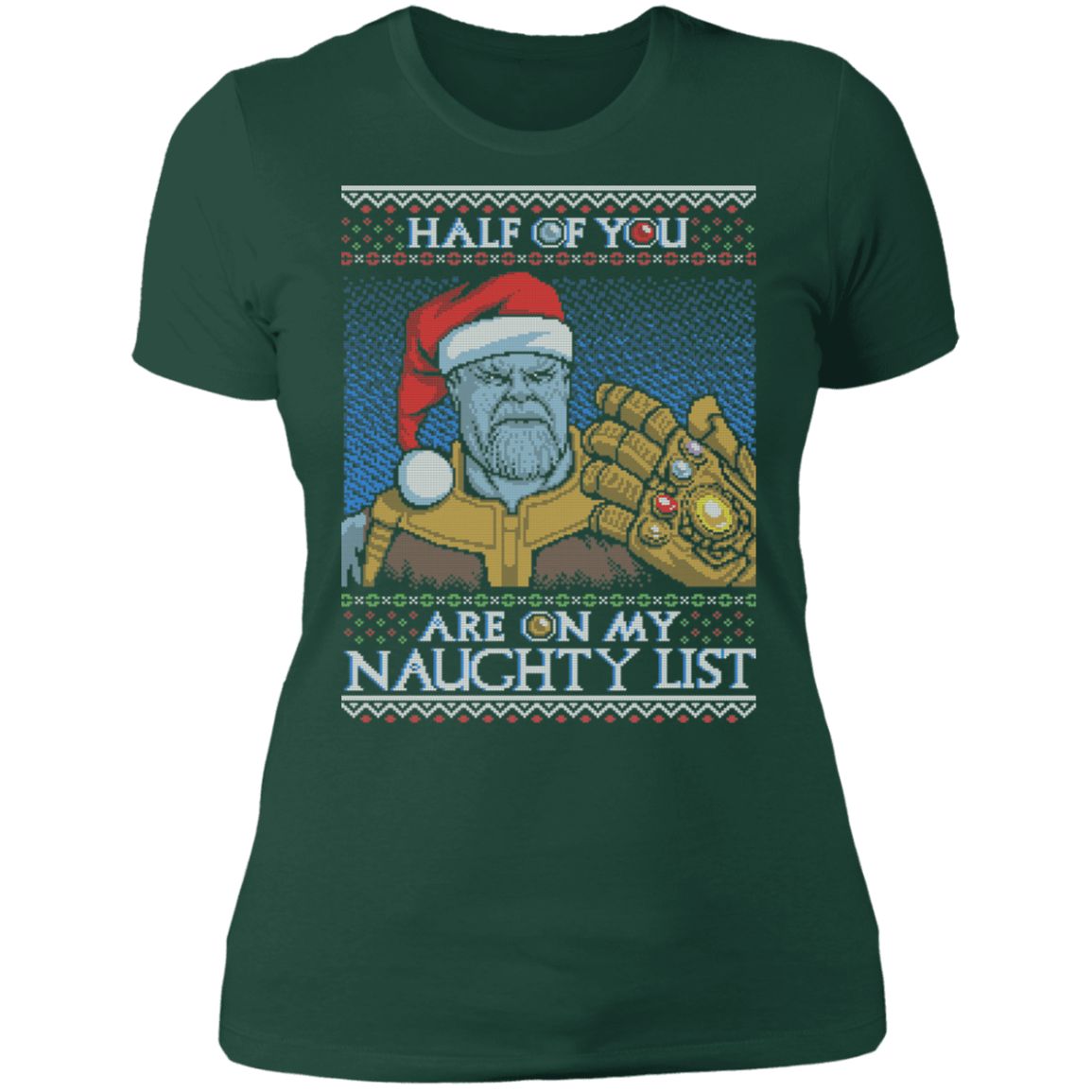 T-Shirts Forest Green / S Thanos Naughty List Women's Premium T-Shirt