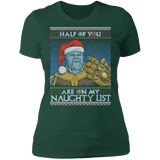 T-Shirts Forest Green / S Thanos Naughty List Women's Premium T-Shirt