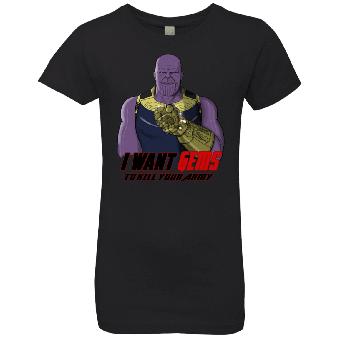 T-Shirts Black / YXS Thanos Sam Girls Premium T-Shirt