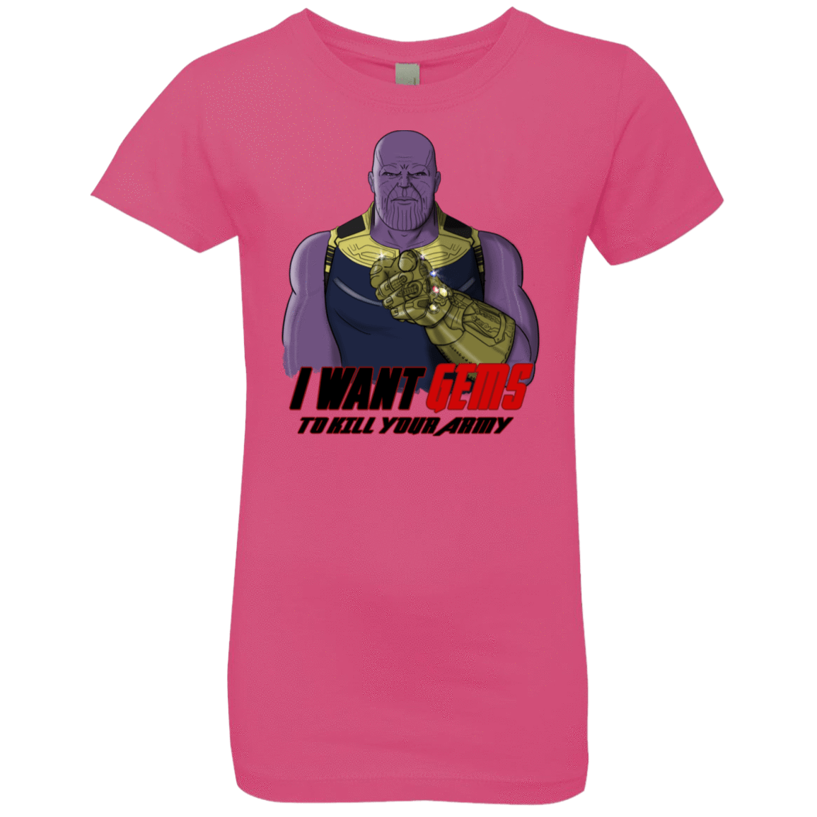 T-Shirts Hot Pink / YXS Thanos Sam Girls Premium T-Shirt