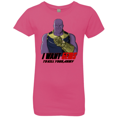 T-Shirts Hot Pink / YXS Thanos Sam Girls Premium T-Shirt