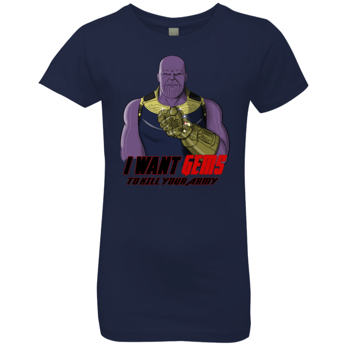 T-Shirts Midnight Navy / YXS Thanos Sam Girls Premium T-Shirt