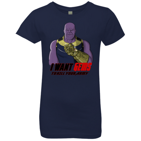 T-Shirts Midnight Navy / YXS Thanos Sam Girls Premium T-Shirt