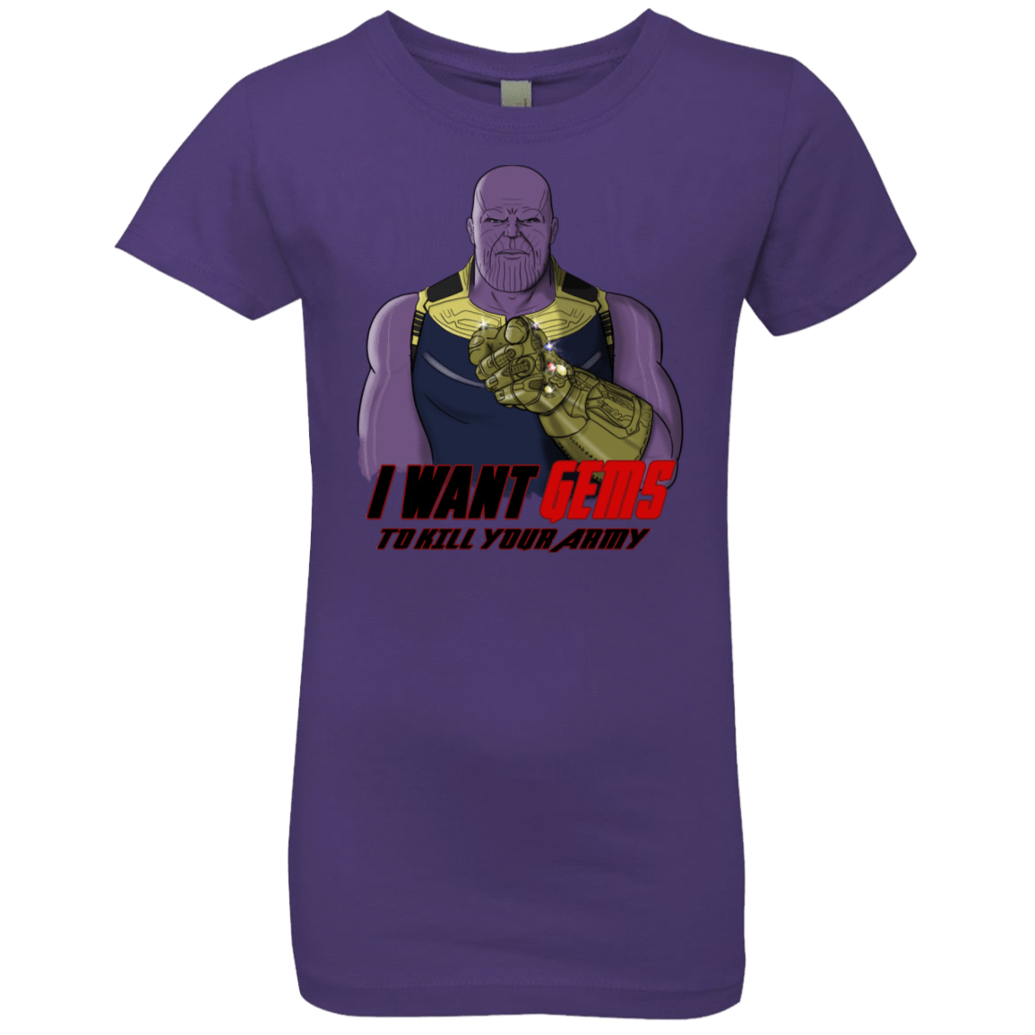 T-Shirts Purple Rush / YXS Thanos Sam Girls Premium T-Shirt