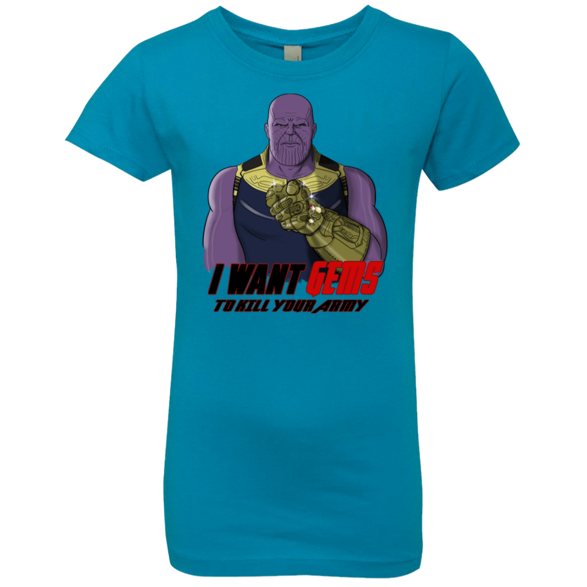 T-Shirts Turquoise / YXS Thanos Sam Girls Premium T-Shirt