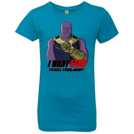 T-Shirts Turquoise / YXS Thanos Sam Girls Premium T-Shirt