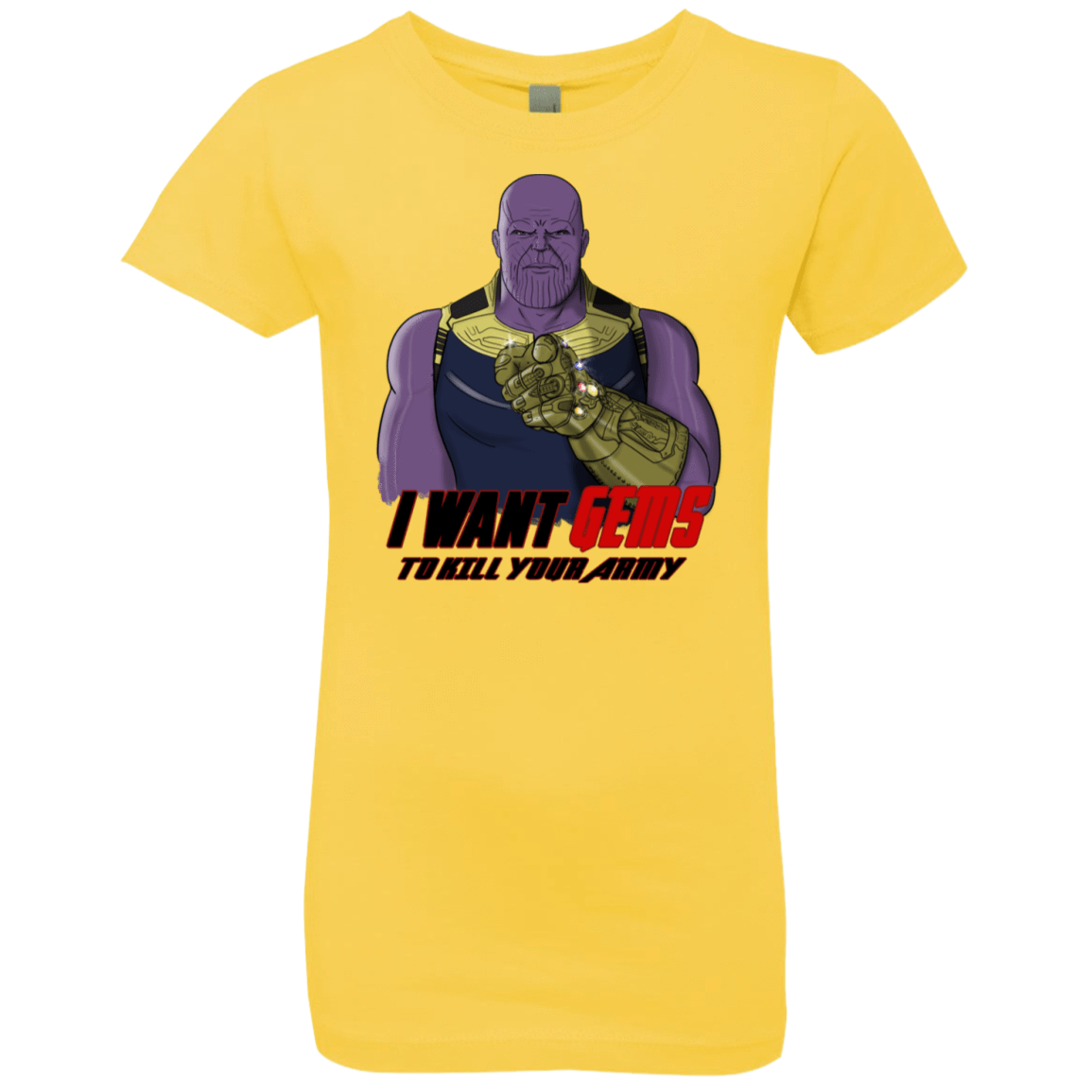 T-Shirts Vibrant Yellow / YXS Thanos Sam Girls Premium T-Shirt