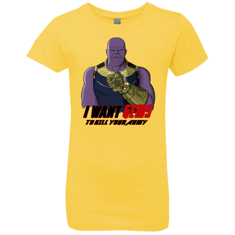 T-Shirts Vibrant Yellow / YXS Thanos Sam Girls Premium T-Shirt