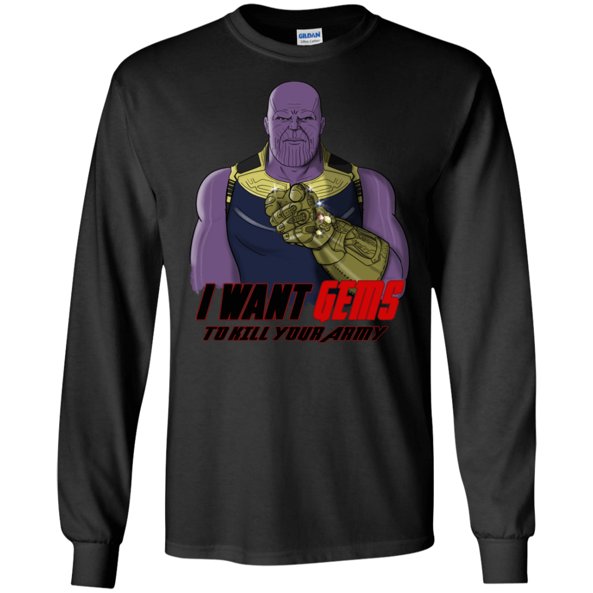 T-Shirts Black / S Thanos Sam Men's Long Sleeve T-Shirt