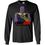 T-Shirts Black / S Thanos Sam Men's Long Sleeve T-Shirt