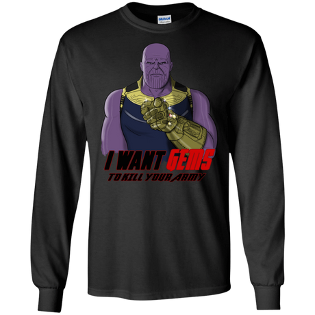 T-Shirts Black / S Thanos Sam Men's Long Sleeve T-Shirt