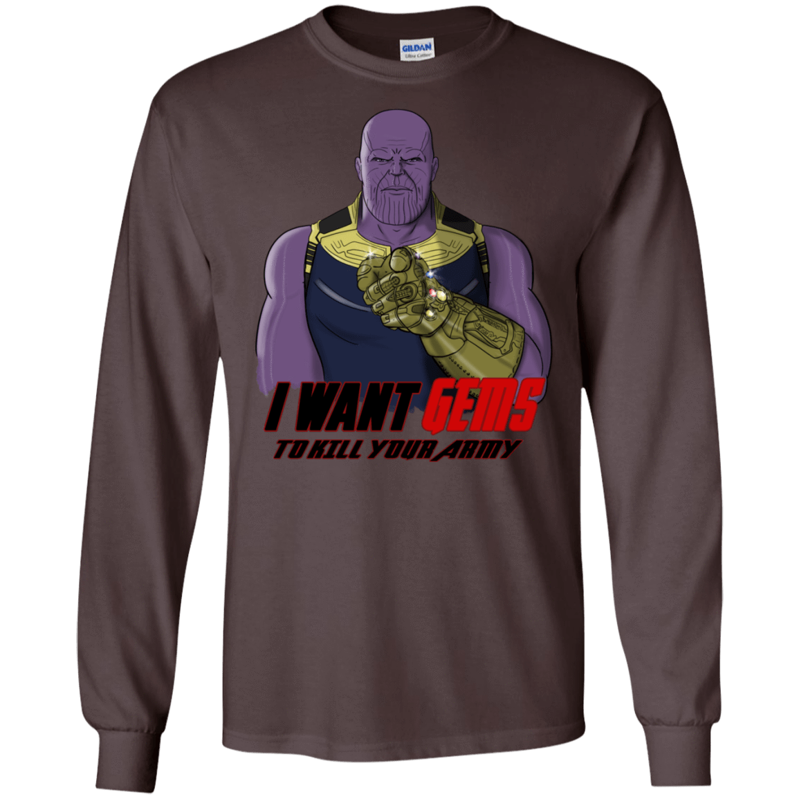 T-Shirts Dark Chocolate / S Thanos Sam Men's Long Sleeve T-Shirt