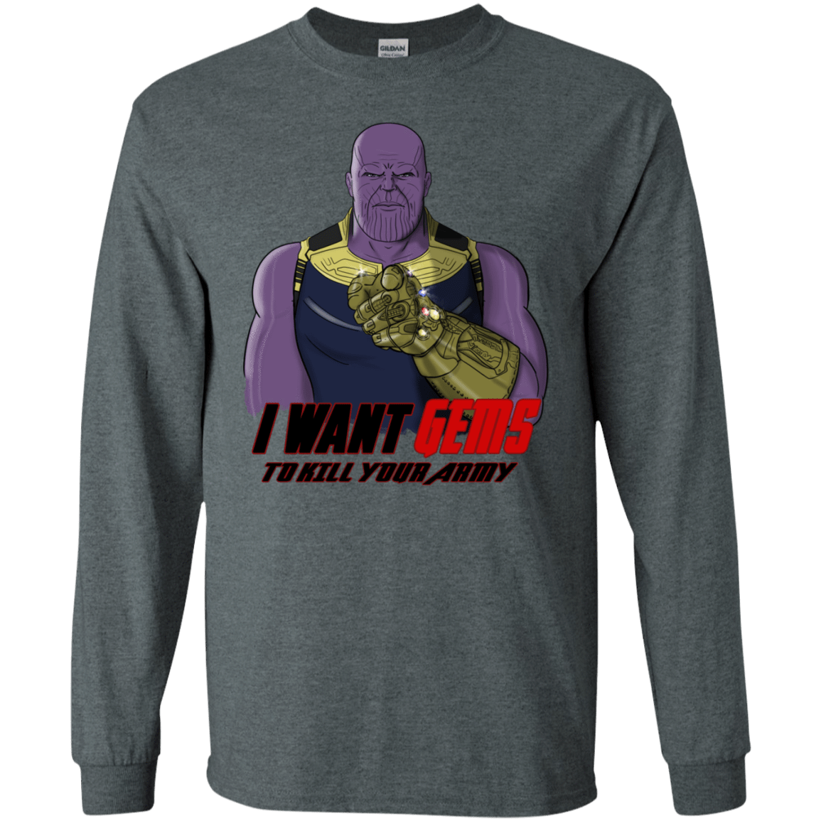 T-Shirts Dark Heather / S Thanos Sam Men's Long Sleeve T-Shirt