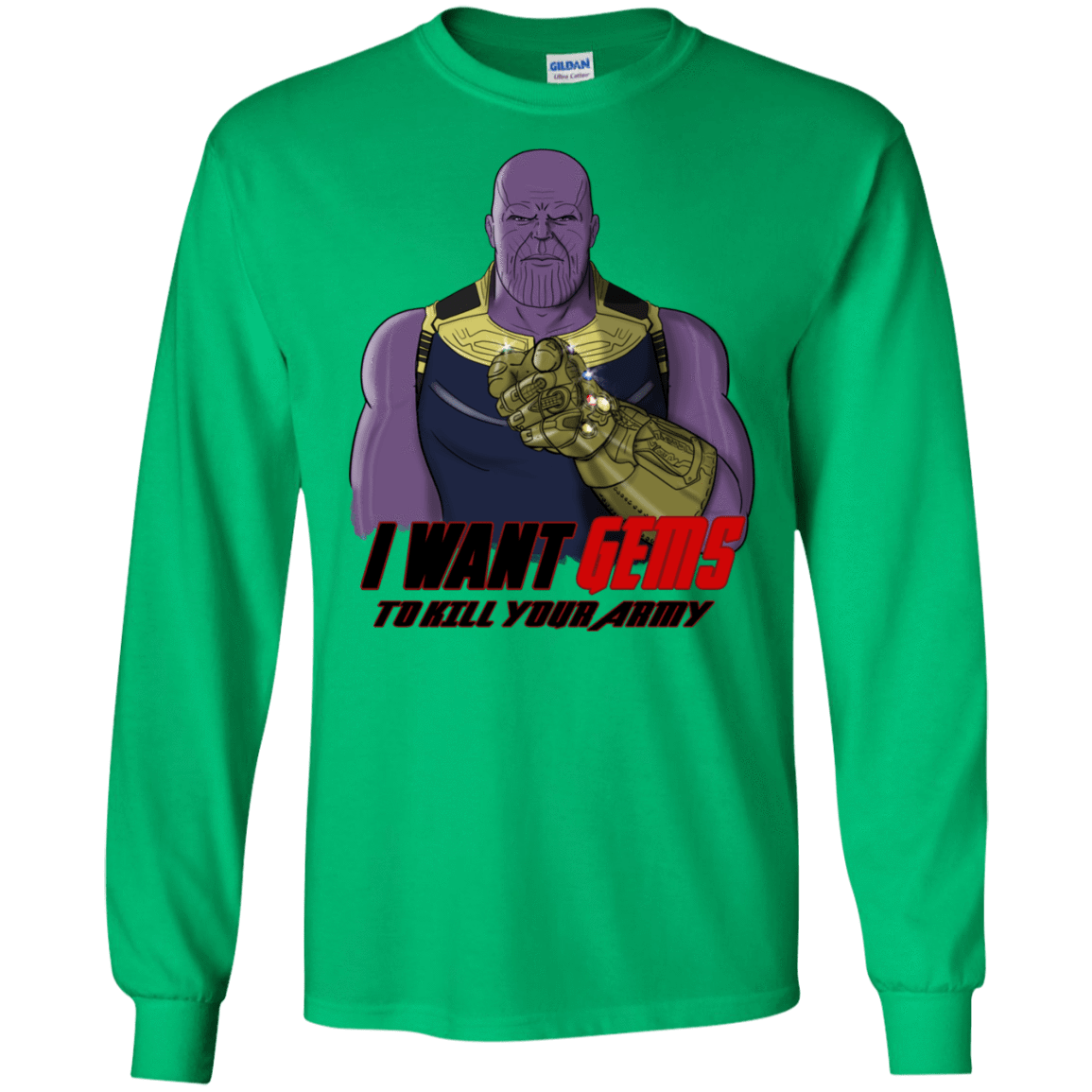 T-Shirts Irish Green / S Thanos Sam Men's Long Sleeve T-Shirt