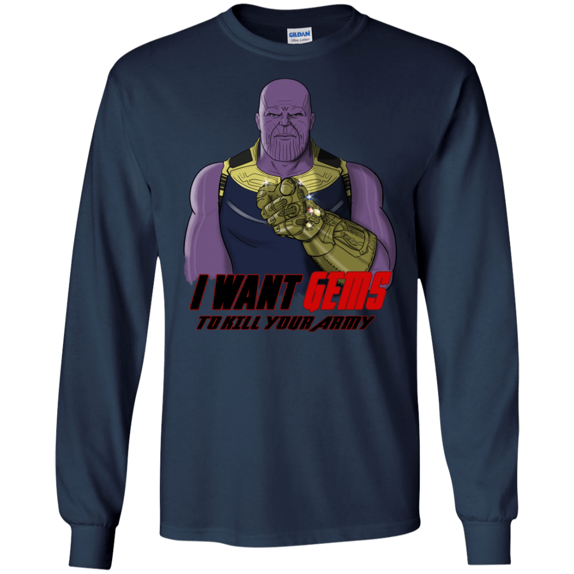 T-Shirts Navy / S Thanos Sam Men's Long Sleeve T-Shirt