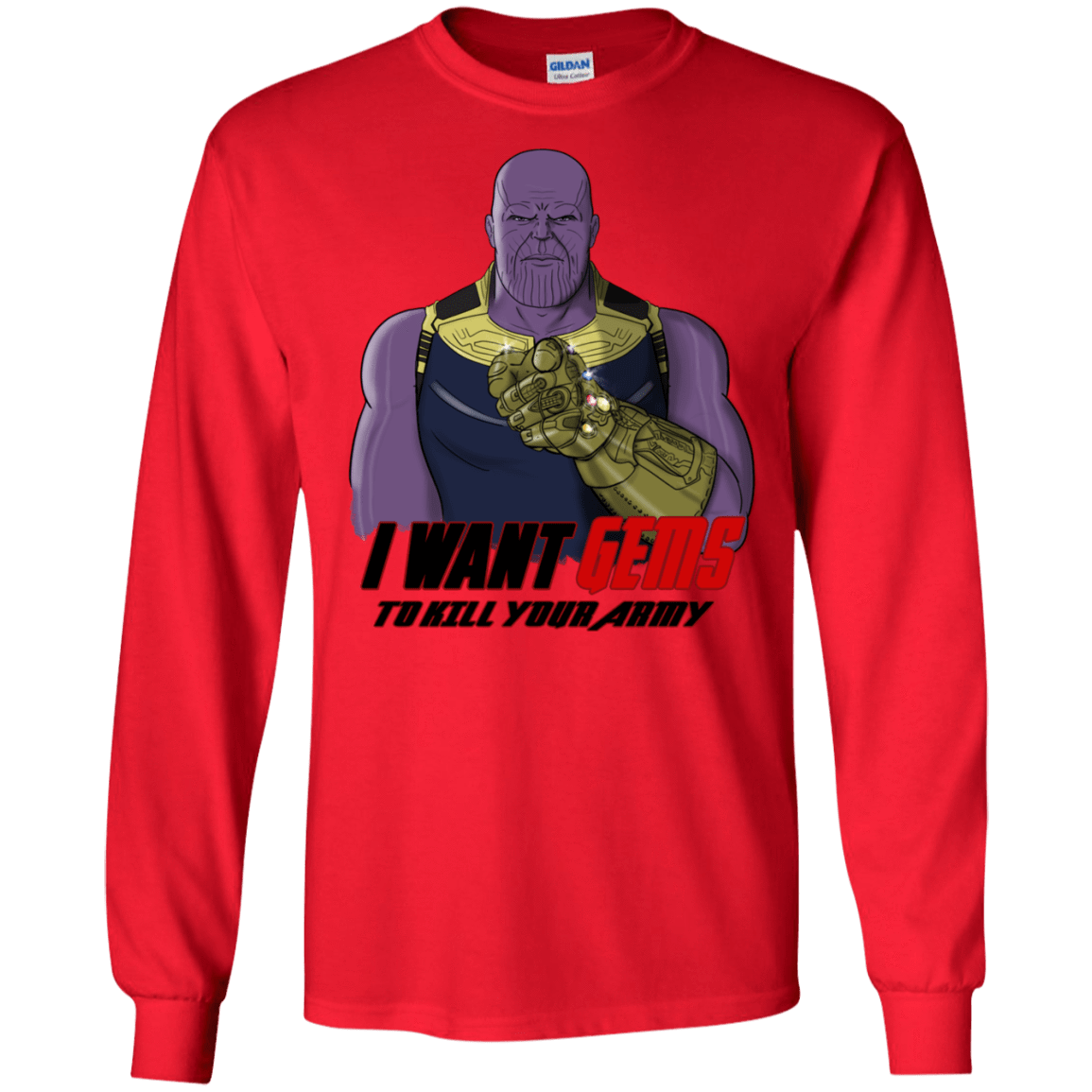 T-Shirts Red / S Thanos Sam Men's Long Sleeve T-Shirt