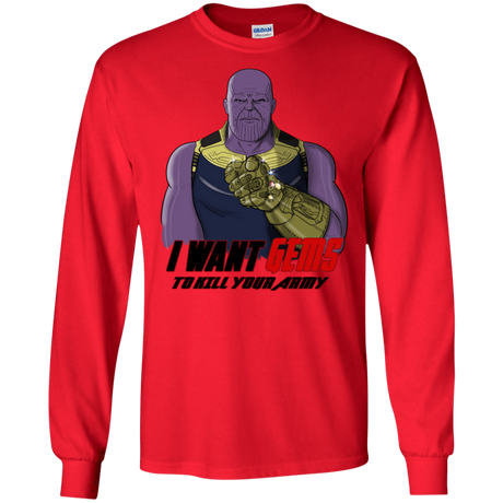 T-Shirts Red / S Thanos Sam Men's Long Sleeve T-Shirt