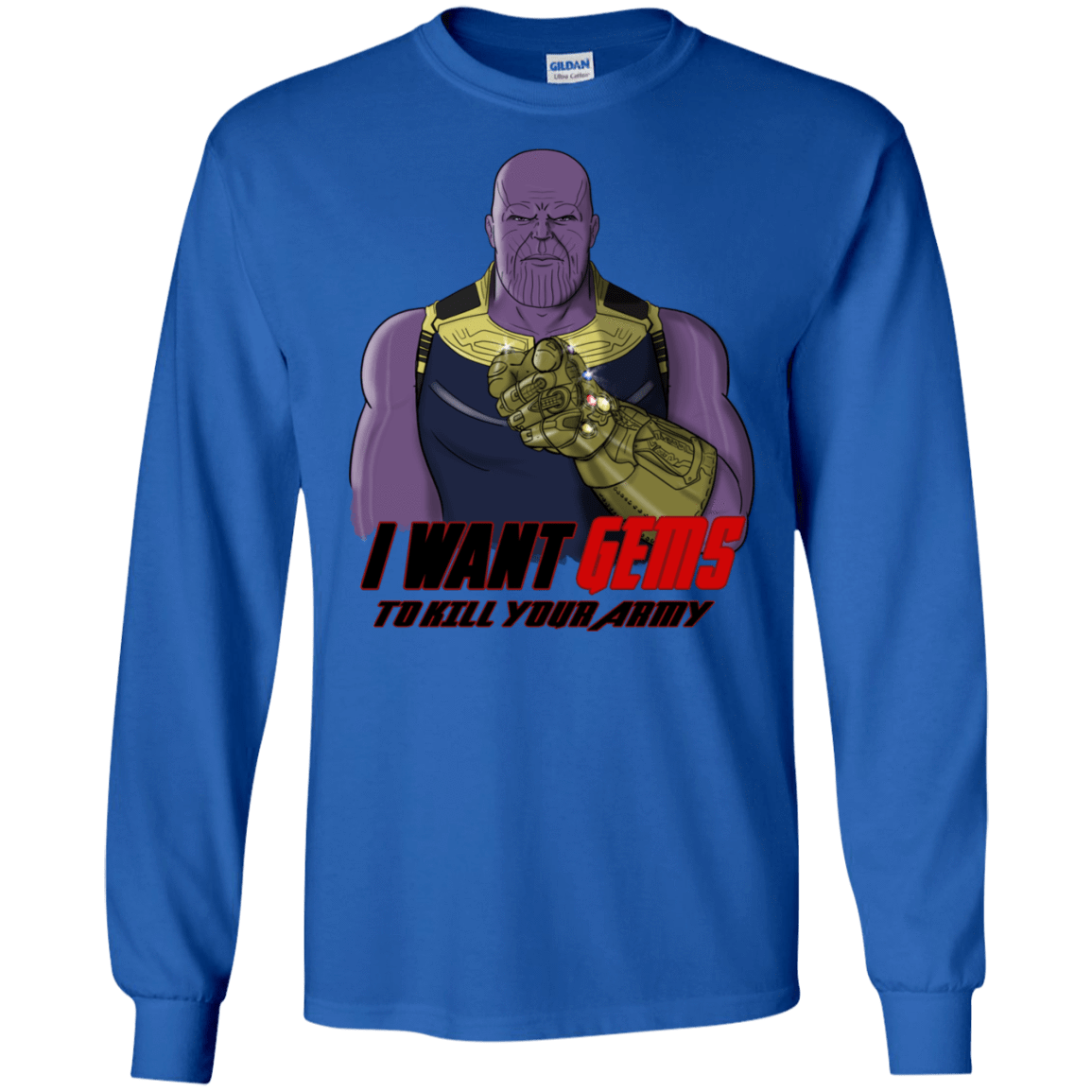 T-Shirts Royal / S Thanos Sam Men's Long Sleeve T-Shirt