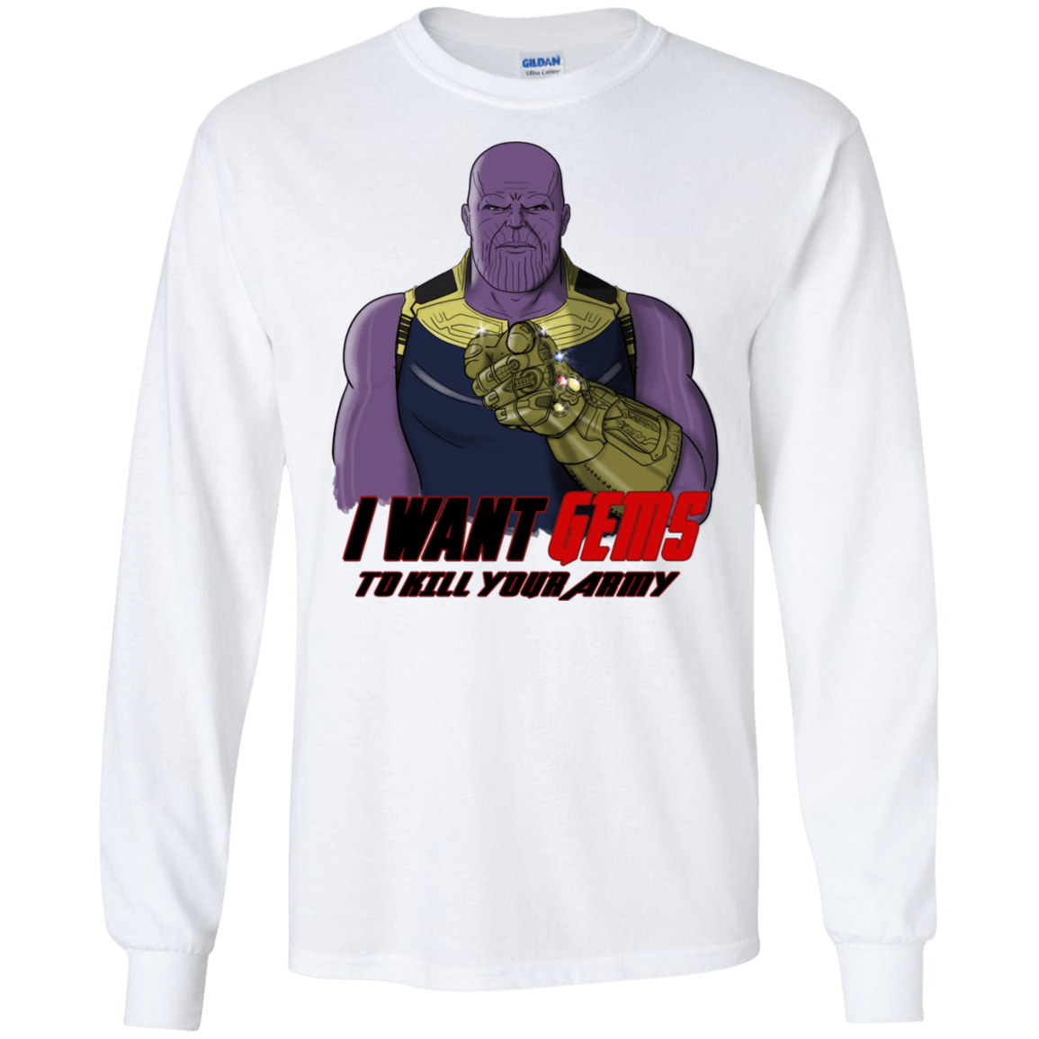 T-Shirts White / S Thanos Sam Men's Long Sleeve T-Shirt