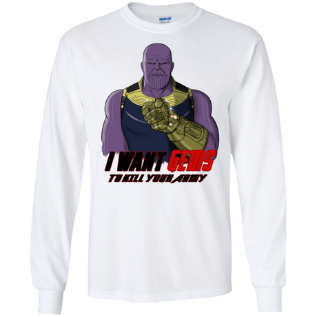 T-Shirts White / S Thanos Sam Men's Long Sleeve T-Shirt