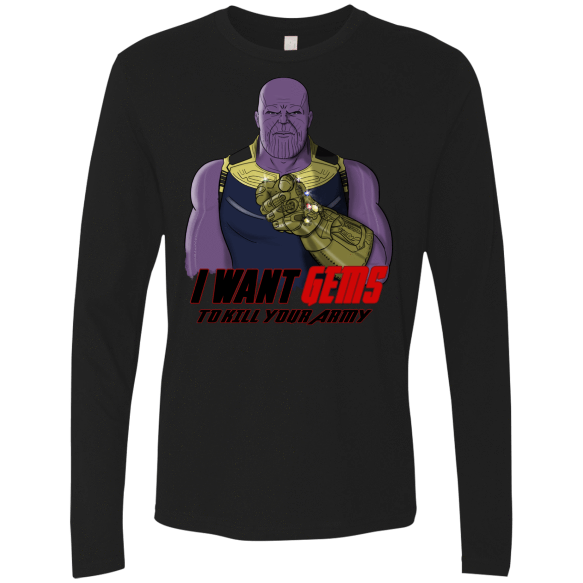 T-Shirts Black / S Thanos Sam Men's Premium Long Sleeve