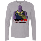 T-Shirts Heather Grey / S Thanos Sam Men's Premium Long Sleeve