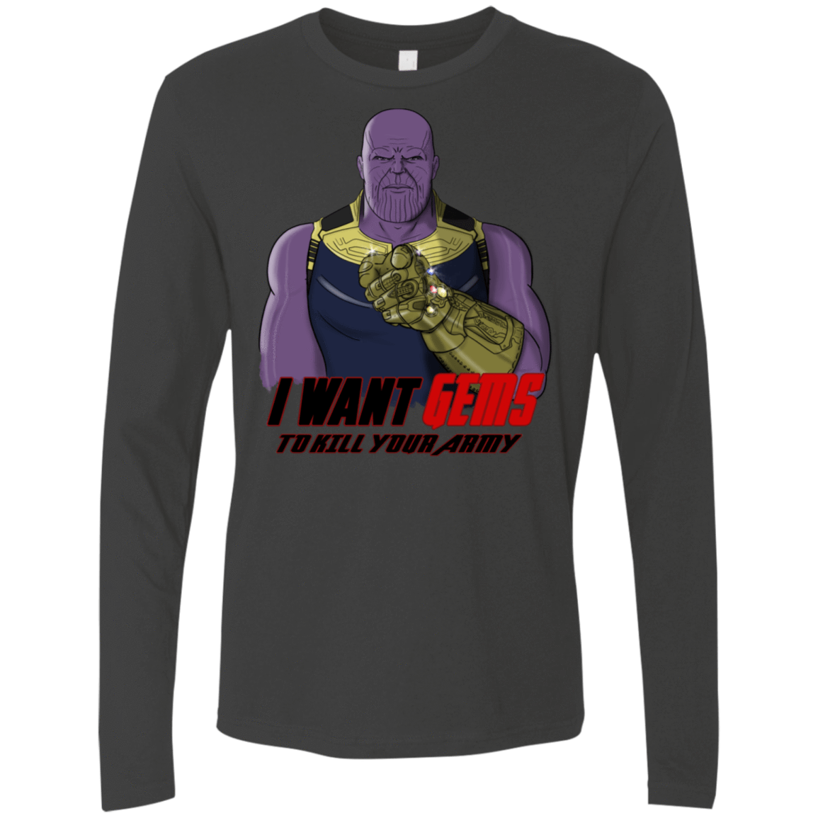 T-Shirts Heavy Metal / S Thanos Sam Men's Premium Long Sleeve