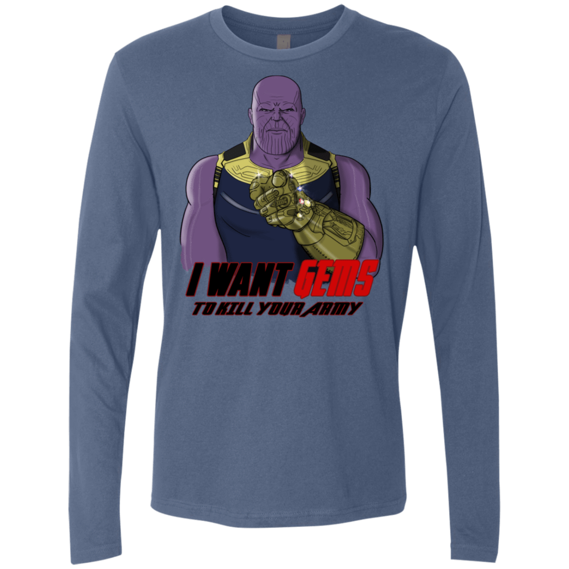 T-Shirts Indigo / S Thanos Sam Men's Premium Long Sleeve
