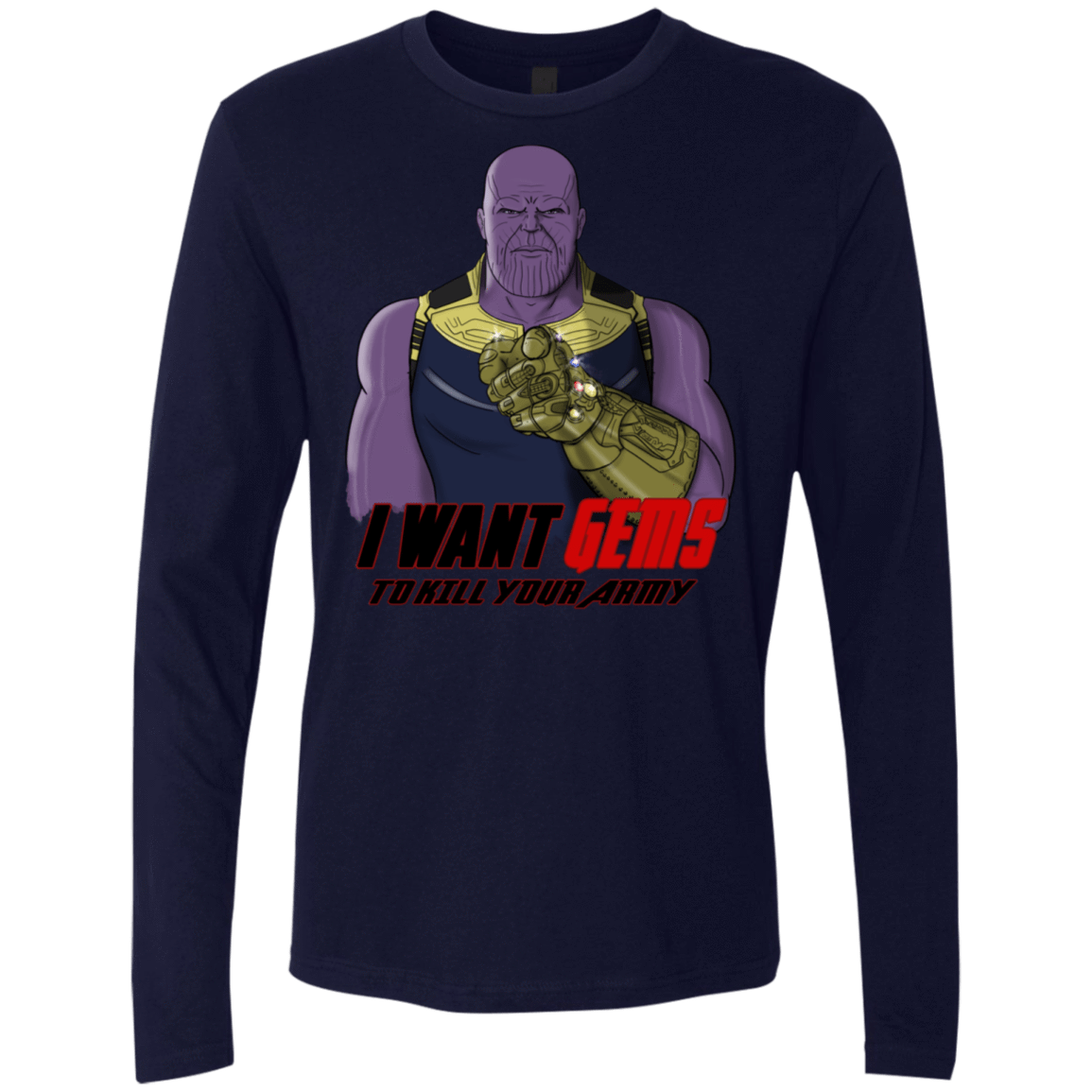 T-Shirts Midnight Navy / S Thanos Sam Men's Premium Long Sleeve
